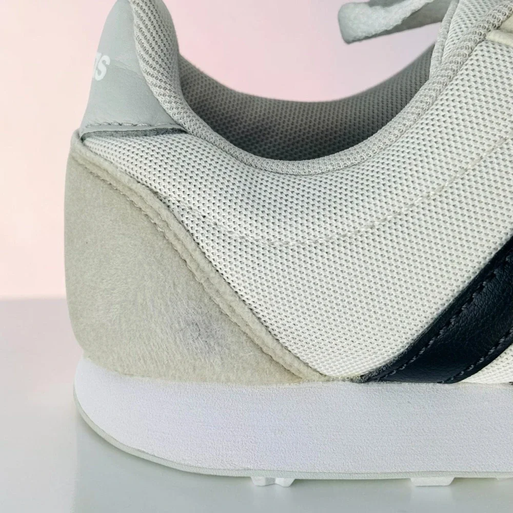 Adidas V Racer 2.0 Women's Size 6 White Black DB0424 Sneakers
